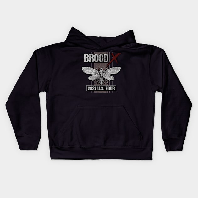 Brood X US Tour Shirt Kids Hoodie by blackdrawsstuff